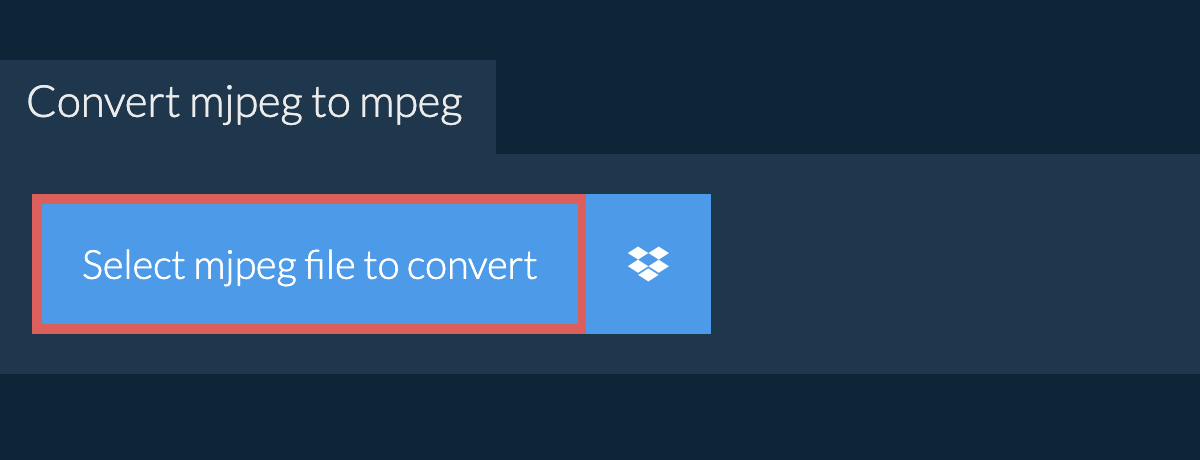 Convert mjpeg to mpeg