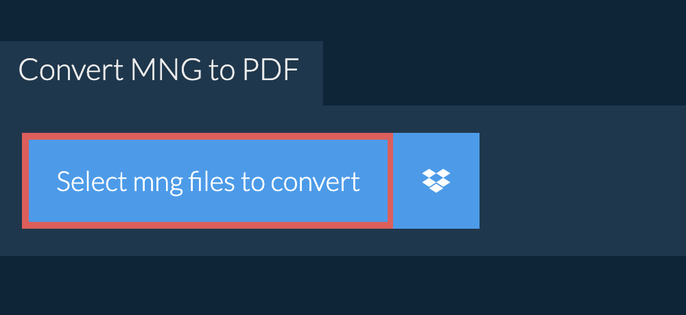 Convert mng to pdf