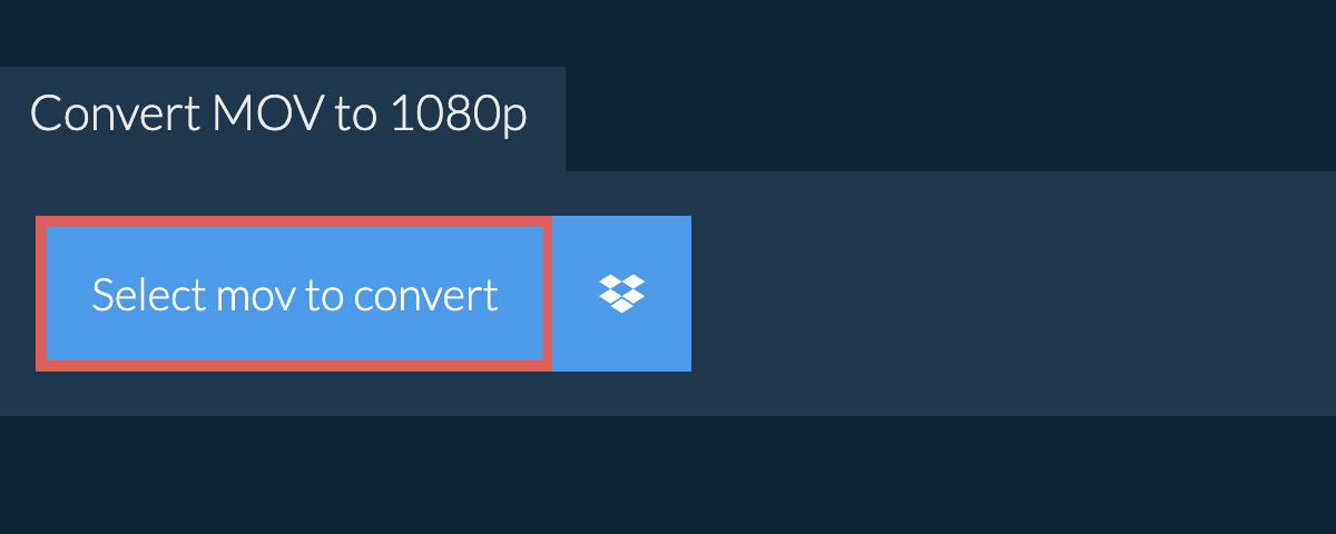 Convert mov to 1080p