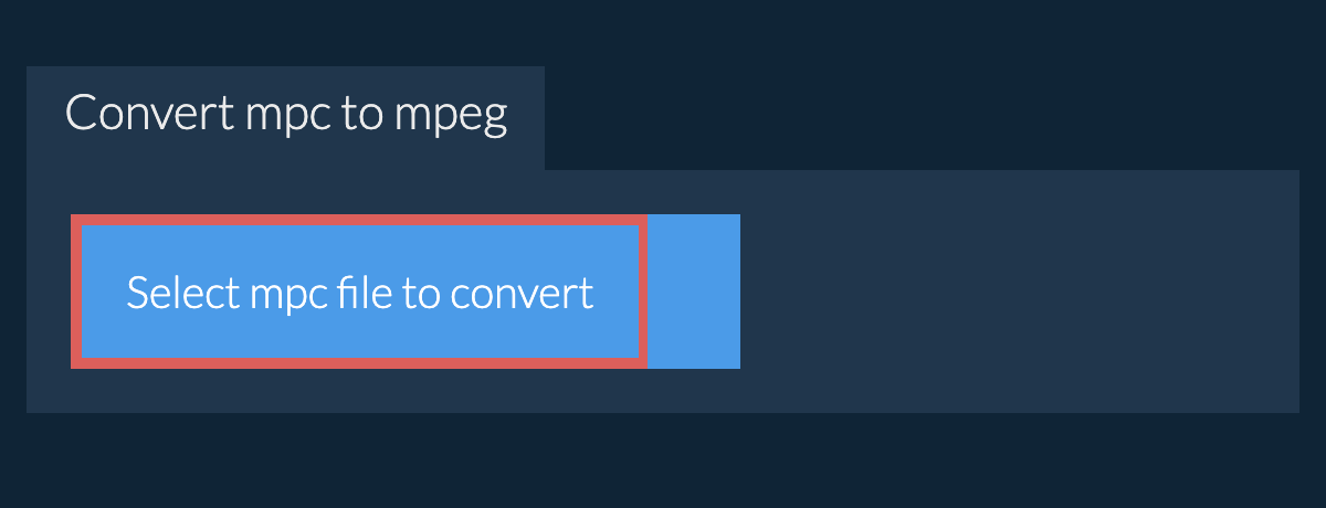 Convert mpc to mpeg