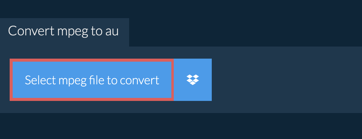 Convert mpeg to au