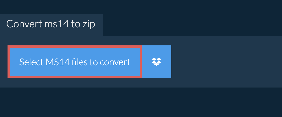Convert ms14 to zip