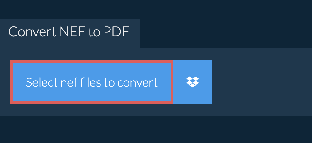 Convert nef to pdf