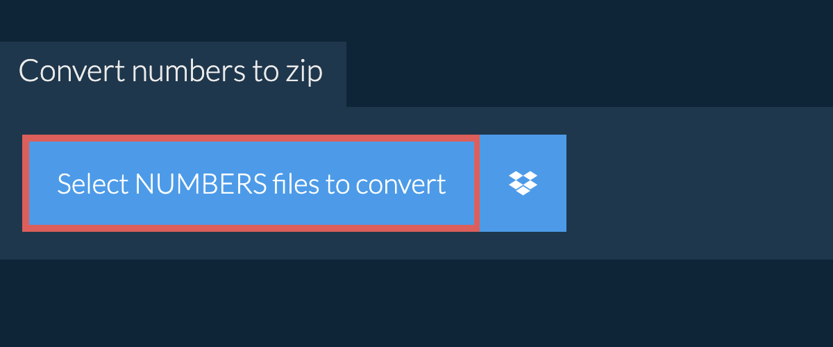 Convert numbers to zip