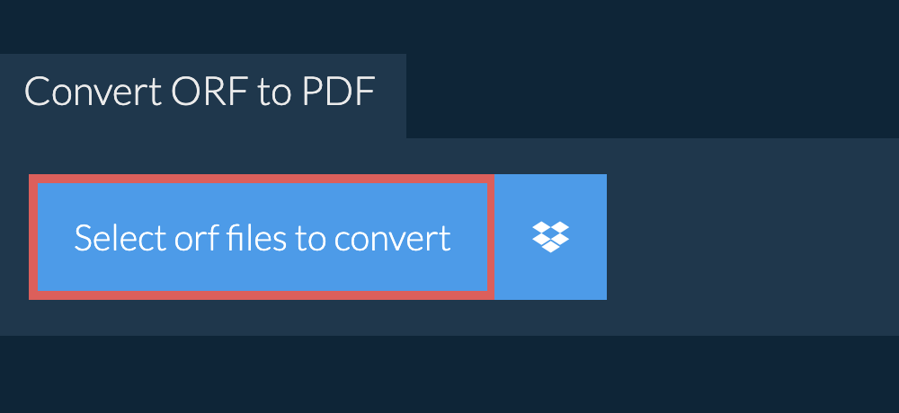 Convert orf to pdf