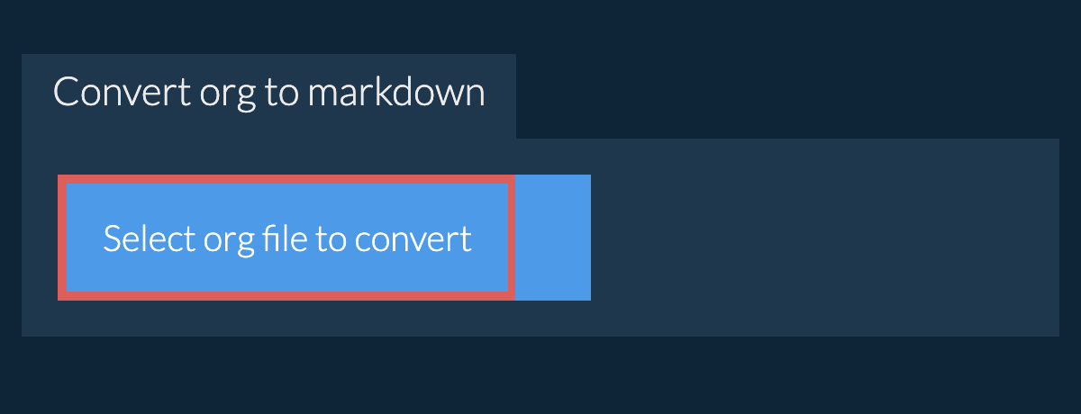 Convert org to markdown