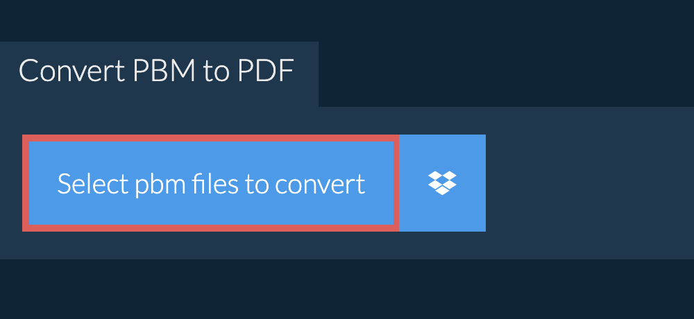 Convert pbm to pdf