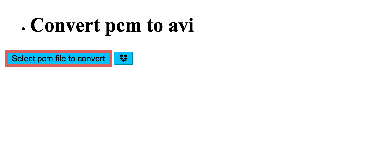 Convert pcm to avi