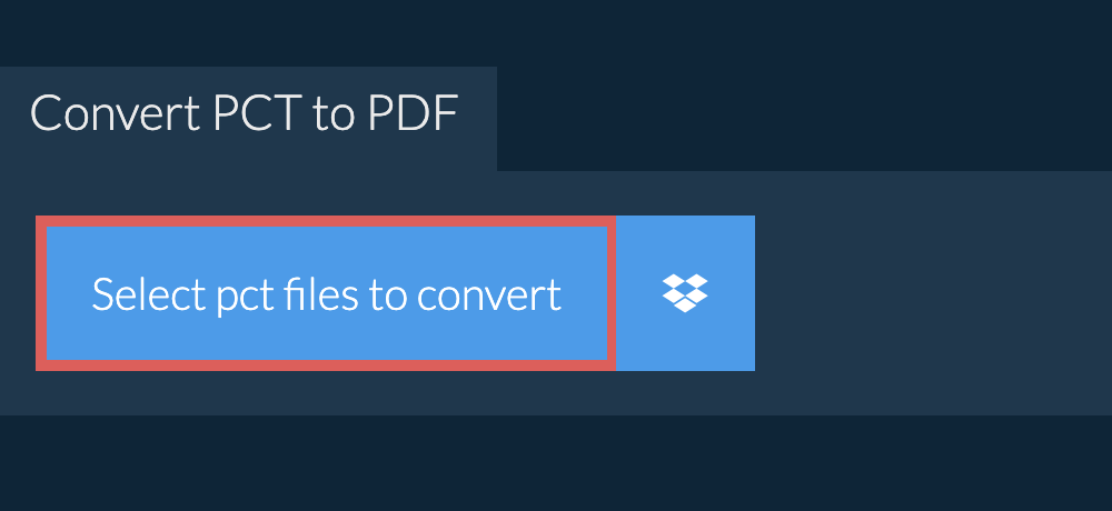Convert pct to pdf