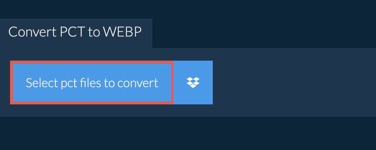 Convert pct to webp