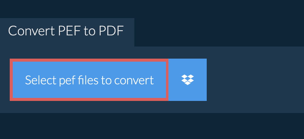 Convert pef to pdf
