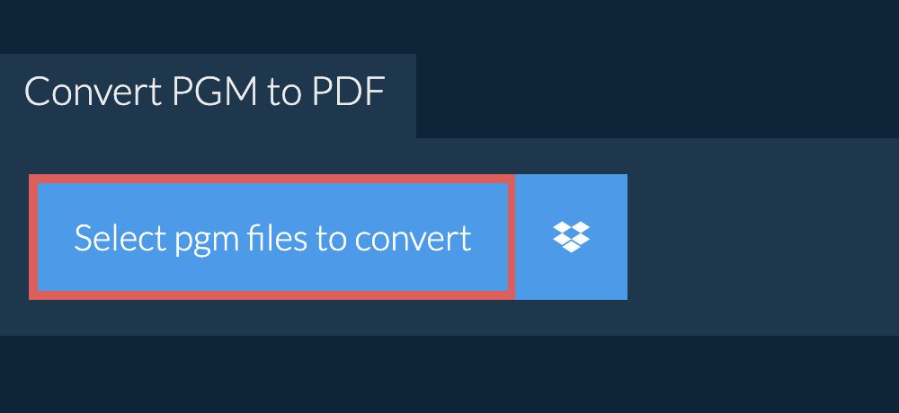 Convert pgm to pdf