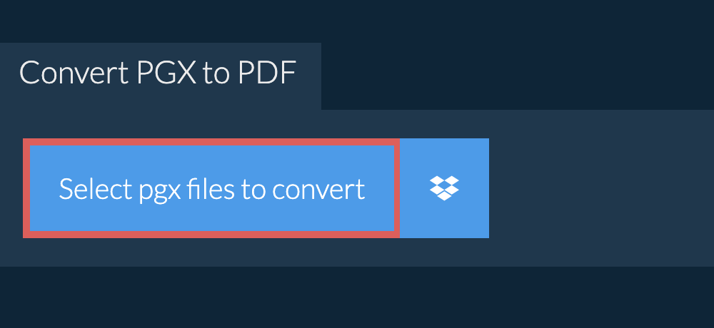 Convert pgx to pdf