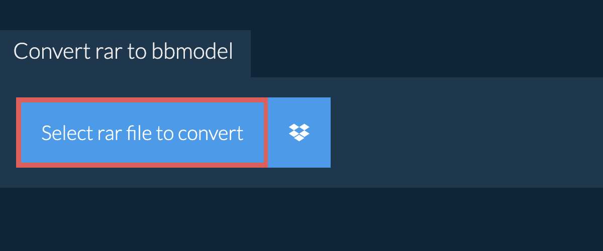 Convert rar to bbmodel