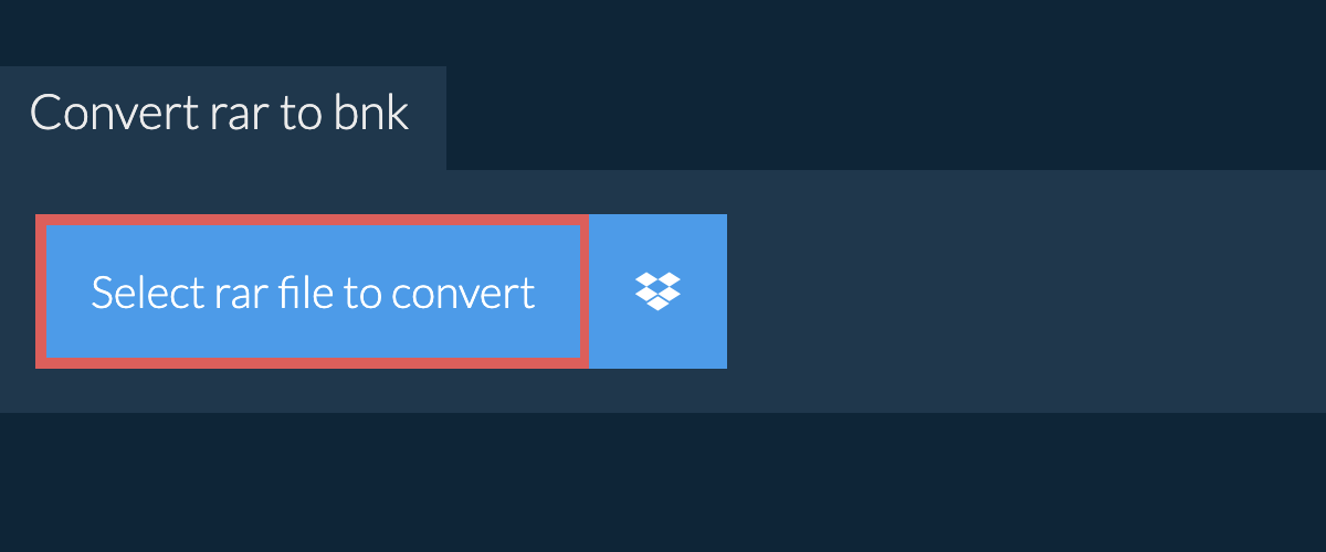Convert RAR to BNK Online. Quick, Secure & FREE! ezyZip