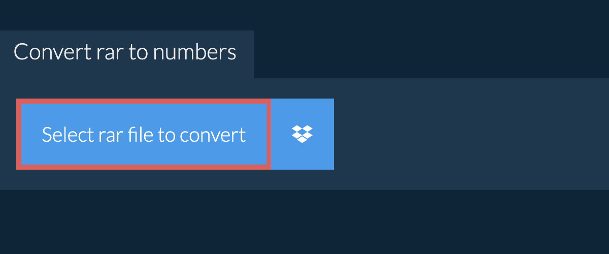 Convert rar to numbers