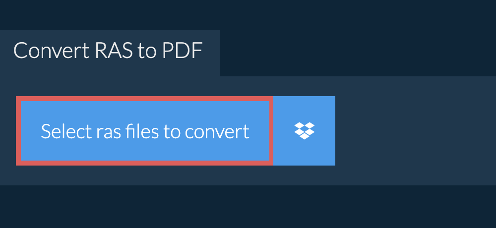 Convert ras to pdf