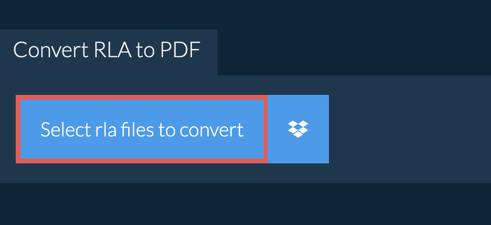 Convert rla to pdf
