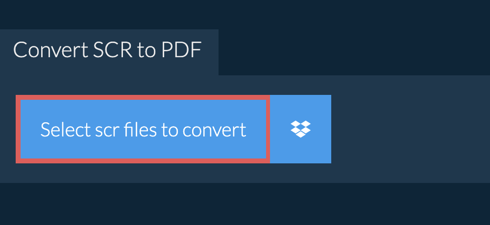 Convert scr to pdf