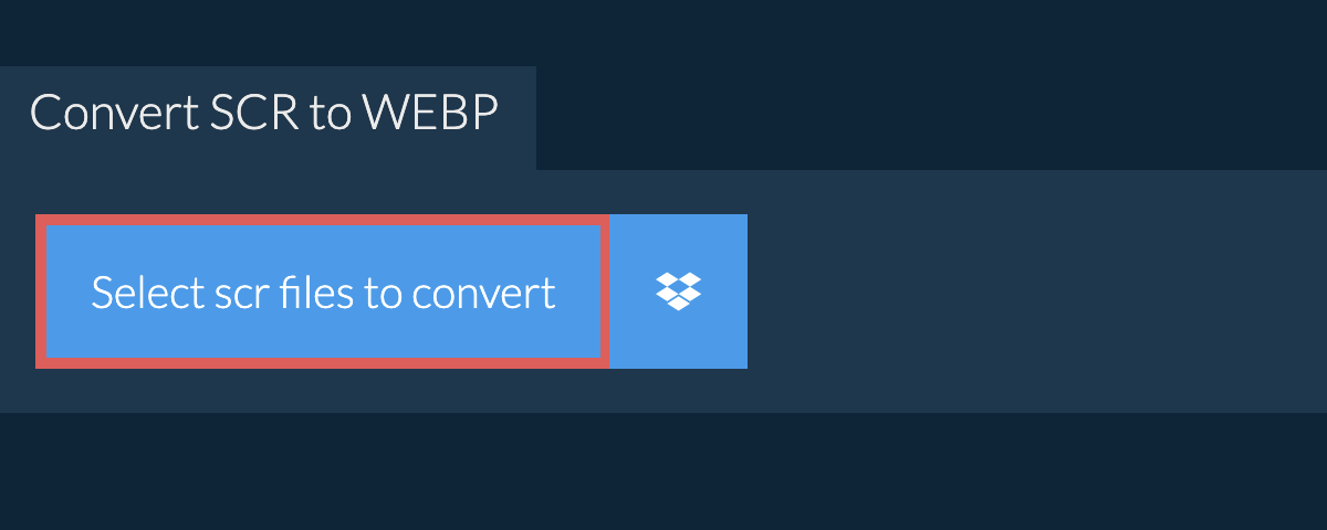 Convert scr to webp