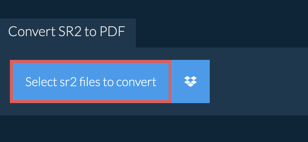 Convert sr2 to pdf