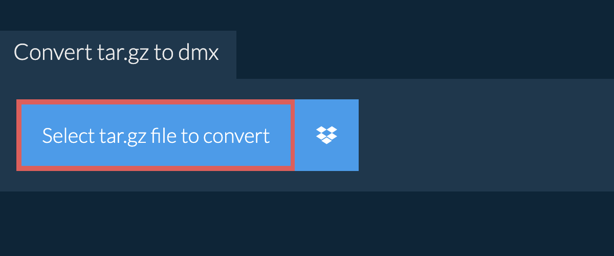 Convert tar.gz to dmx