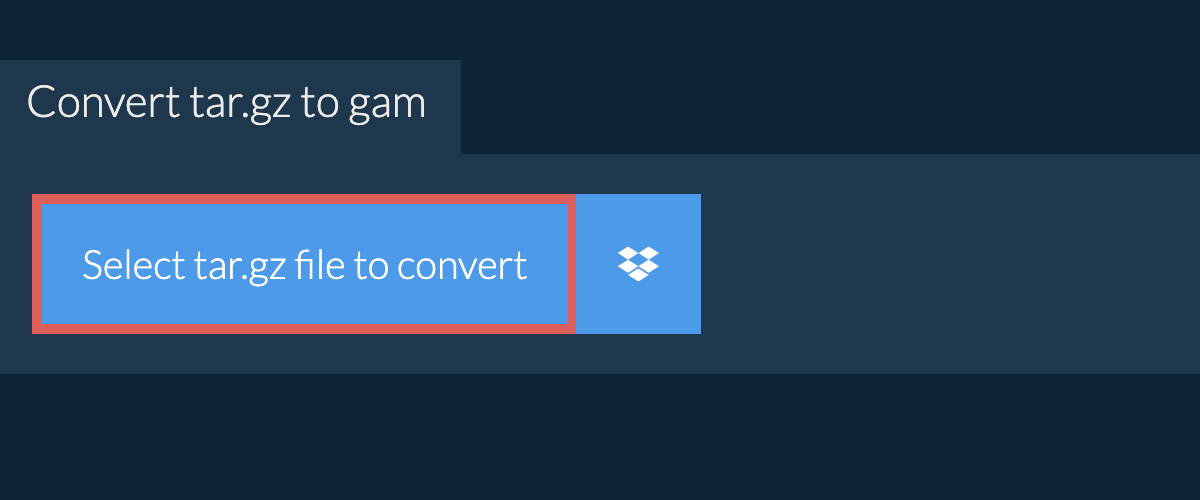 Convert tar.gz to gam