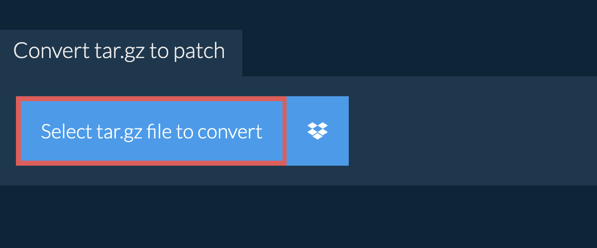 Convert tar.gz to patch