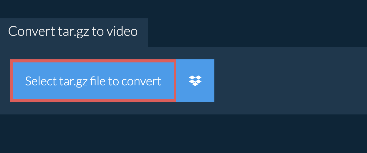 Convert tar.gz to video
