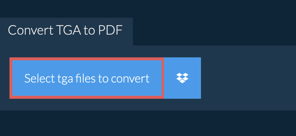 Convert tga to pdf