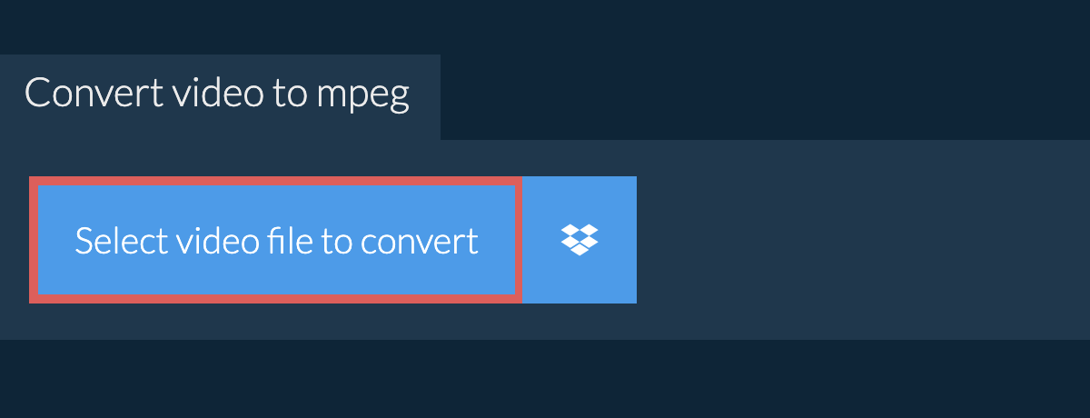 Convert video to mpeg
