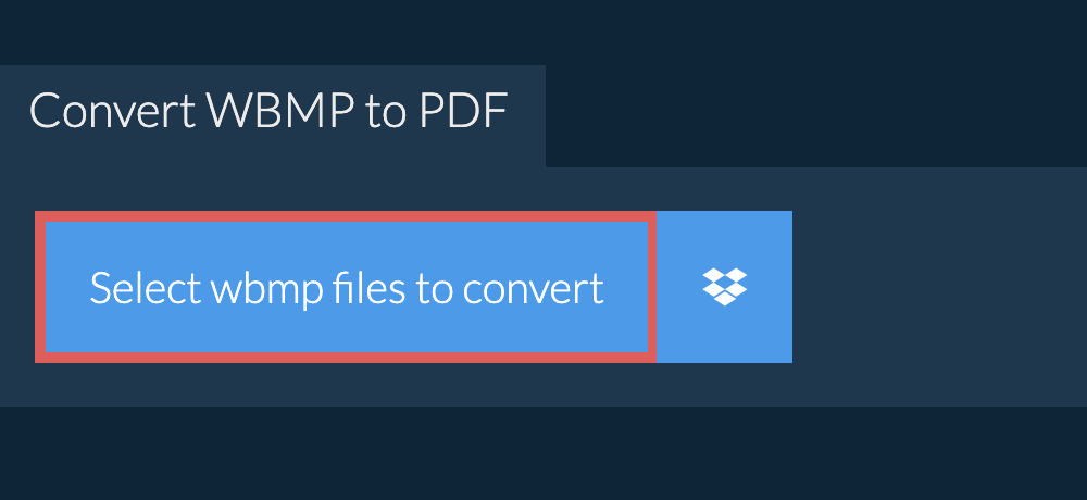 Convert wbmp to pdf