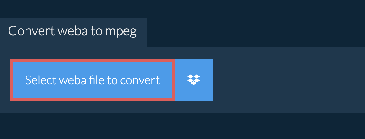 Convert weba to mpeg