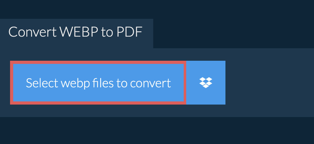Convert webp to pdf
