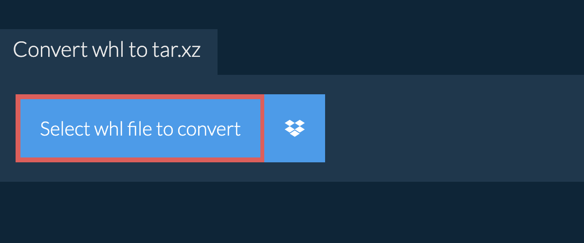 Convert whl to tar.xz