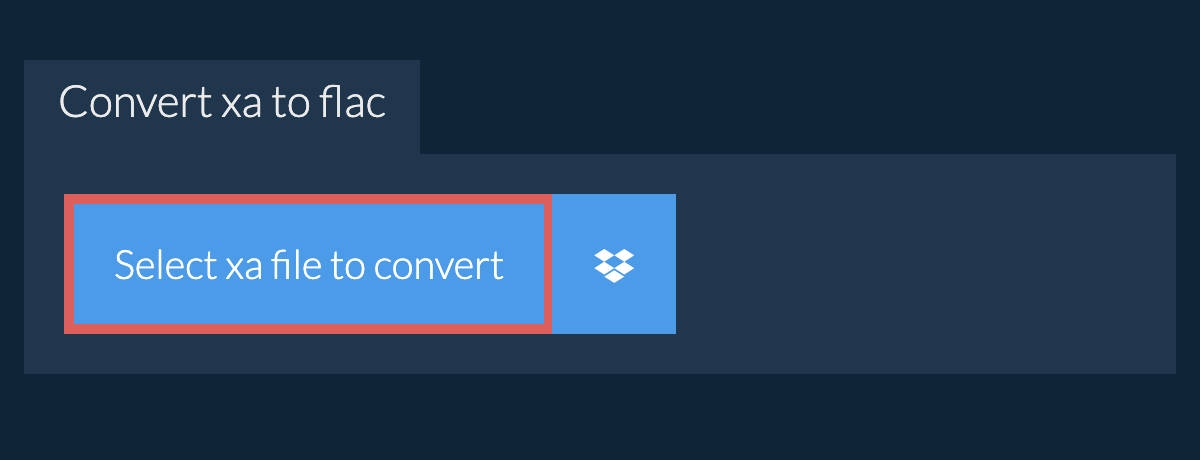 Convert xa to flac