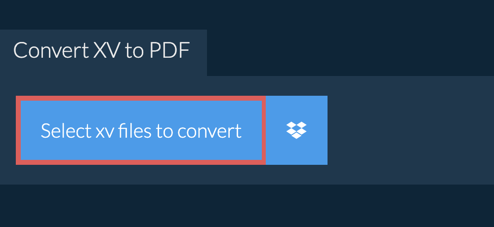 Convert xv to pdf