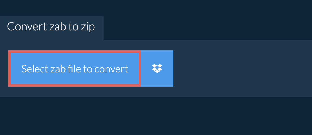 Convert zab to zip