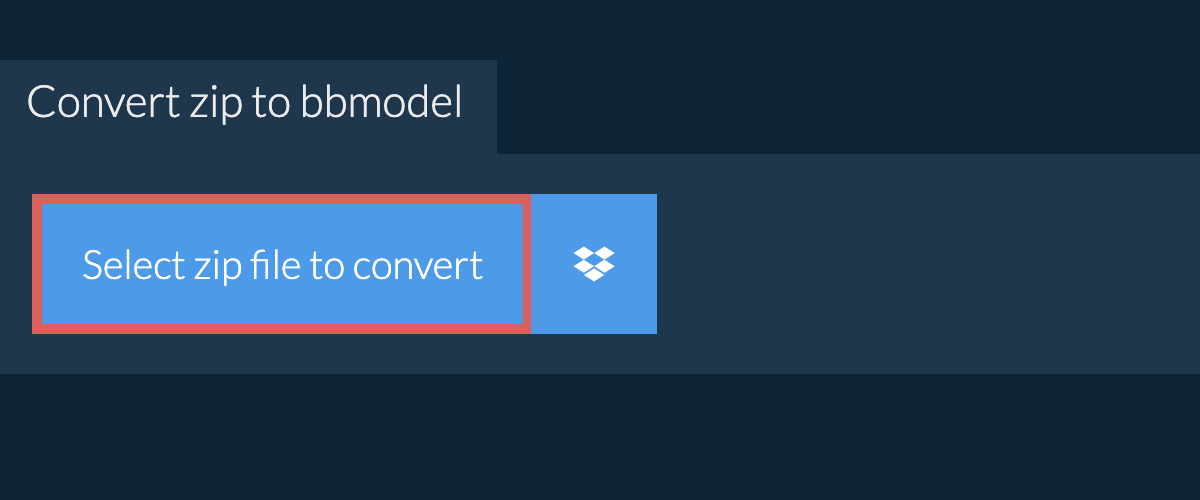 Convert zip to bbmodel