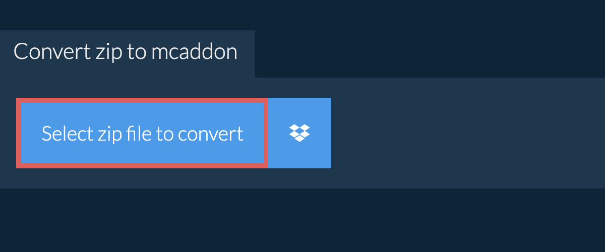 Convert zip to mcaddon