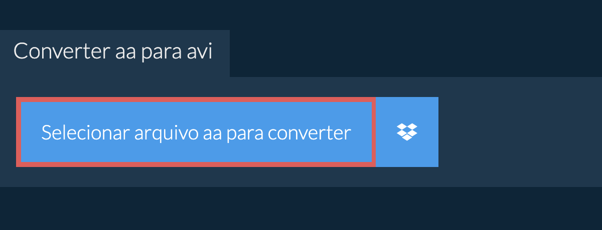 Converter aa para avi