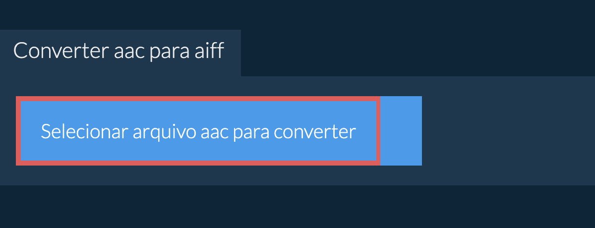 Converter aac para aiff