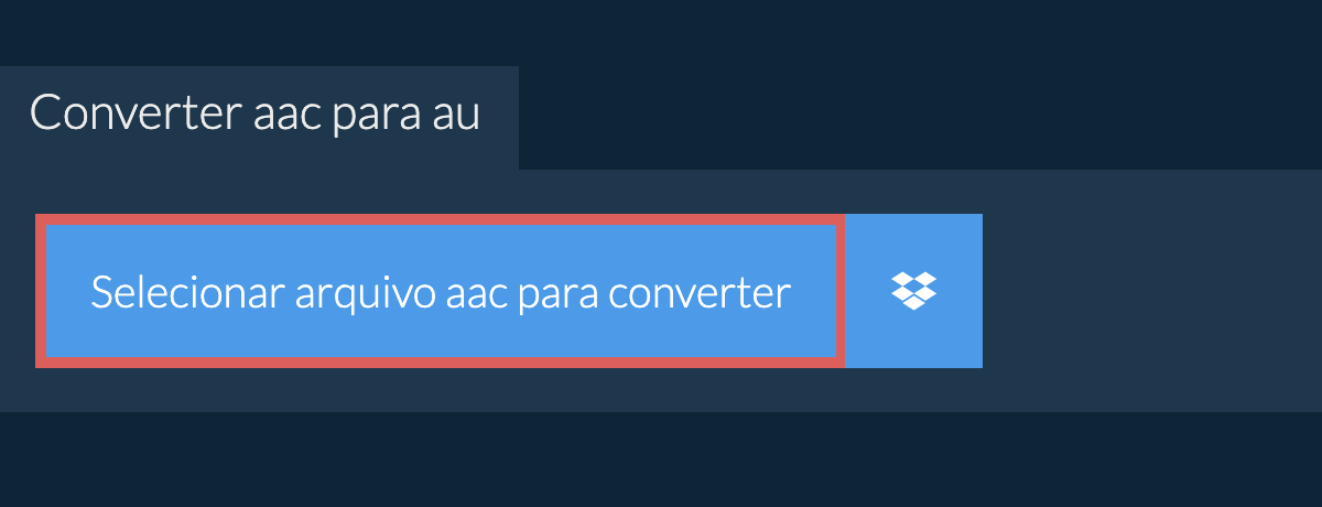 Converter aac para au