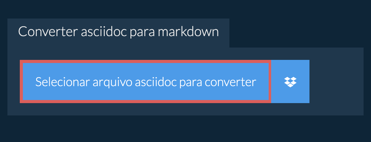 Converter asciidoc para markdown