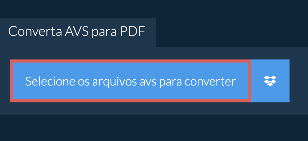 Converta avs para pdf