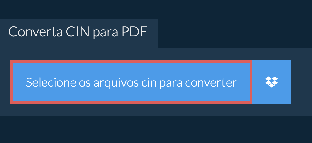 Converta cin para pdf