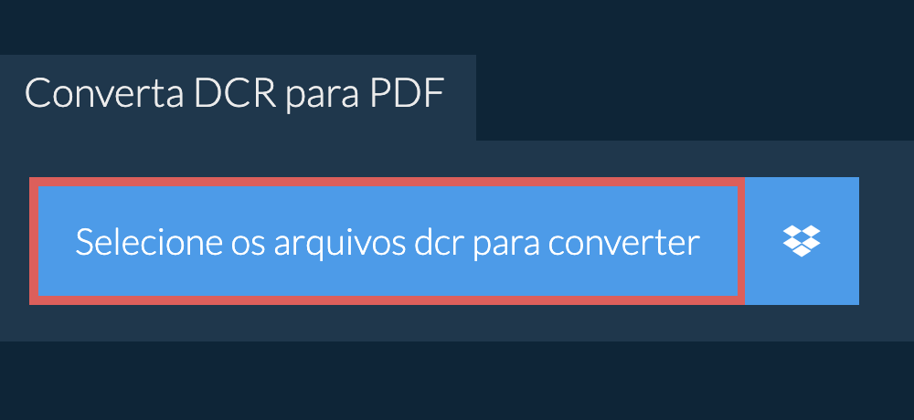 Converta dcr para pdf