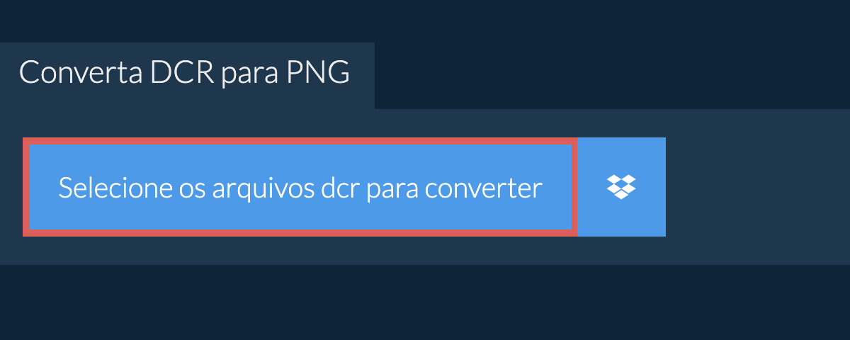 Converta dcr para png