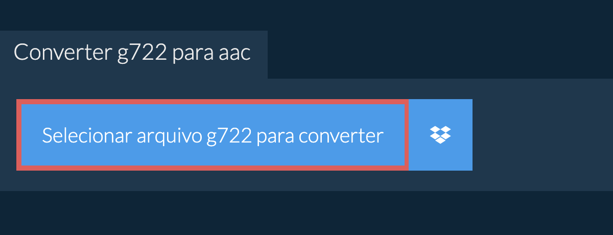 Converter g722 para aac