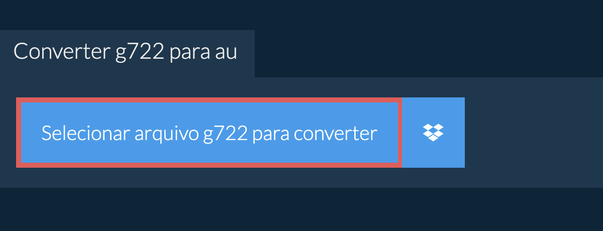 Converter g722 para au